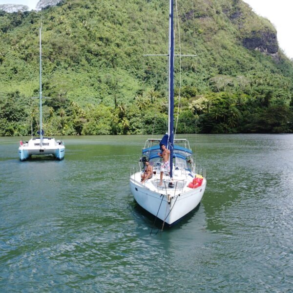 voilier catamaran voile voilier polynesie mouillage baie raiatea